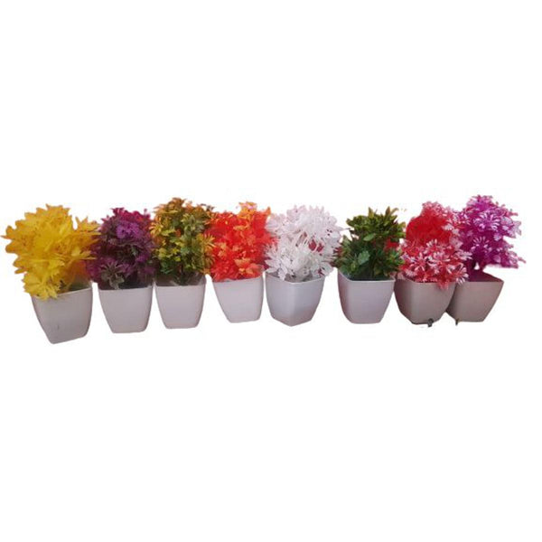 Pack of 7 Mini Plants Artificial Plants Decoration Piece with Pot