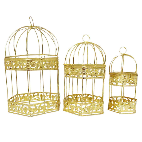 Gold Metal Birdcage Premium Quality New Decorative Design Hanging Bird Cage