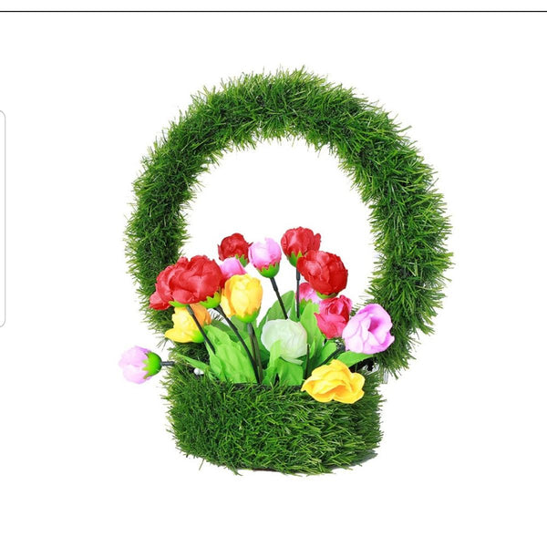 Green Grass Ring shape Flower Pot Stand