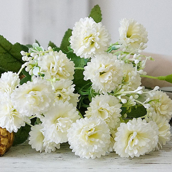 Silk Flowers Head Plant Bouquets Party Wedding Home Decor White